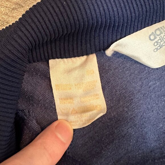 Vintage 80's Adidas Men's Navy Blue/Red Track Jacket - Size Medium - Picture 5 of 5